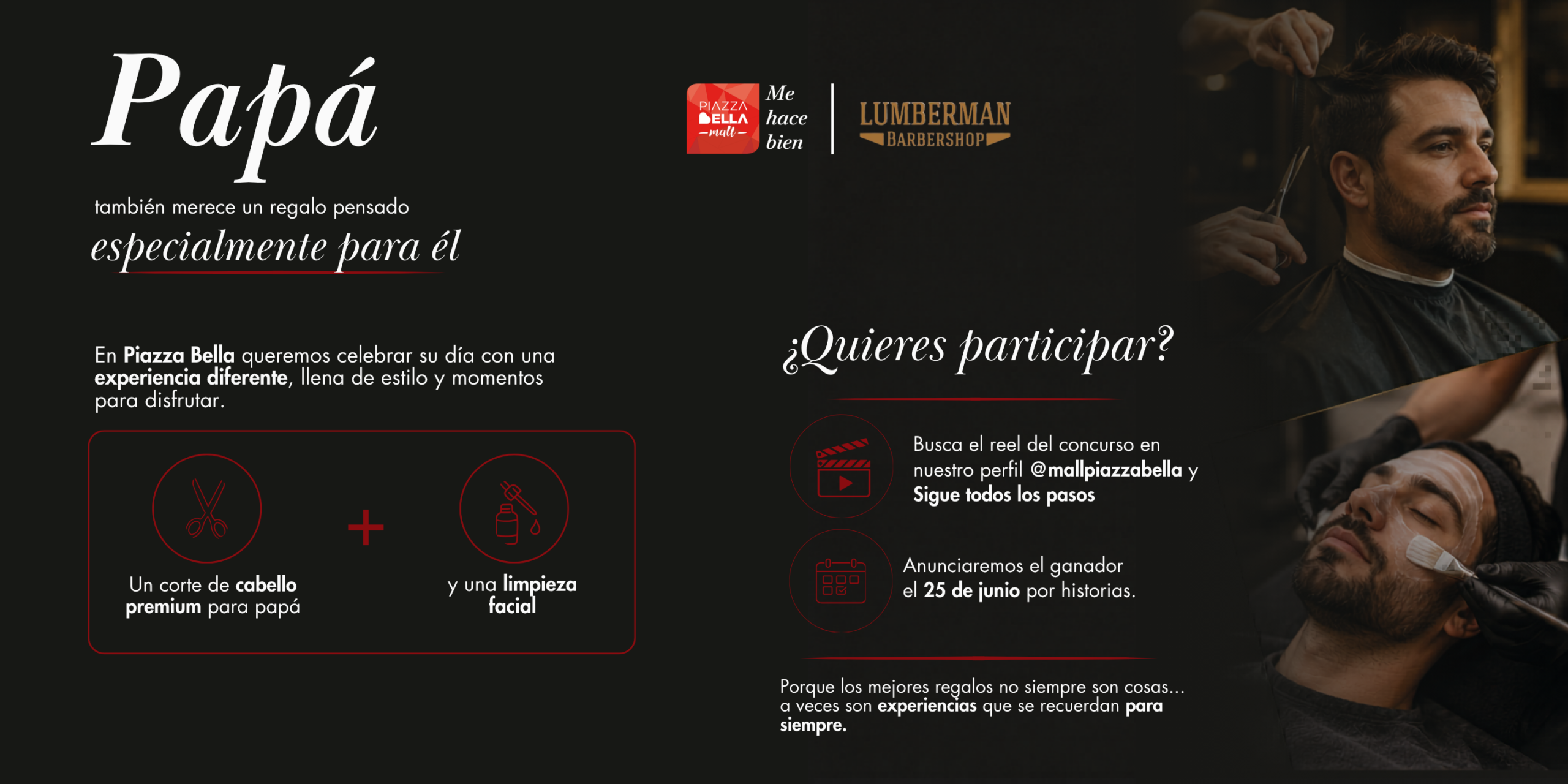 Participa en nuestro concurso pensado para Papá, y disfruta de las marcas de Piazza Bella